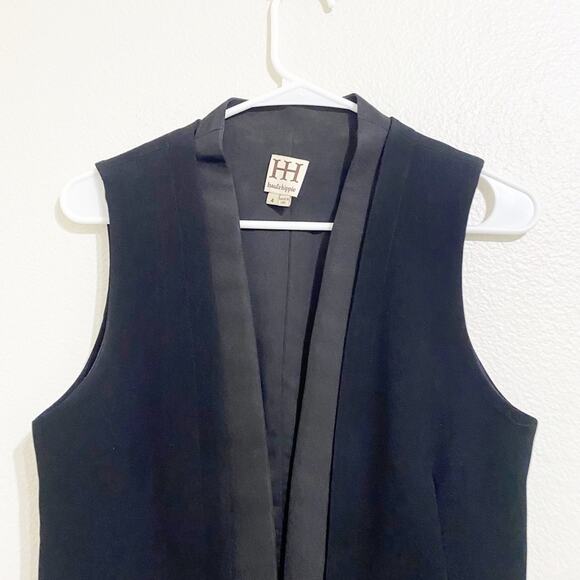 Haute Hippie blazer vest black tuxedo style size 4 - Picture 2 of 5